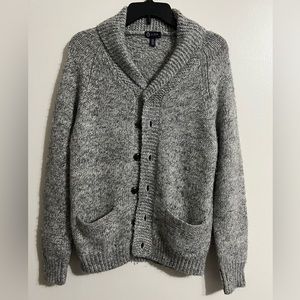 J. Crew Sweater Cardigan Men Small Wool Alpaca Blend Gray